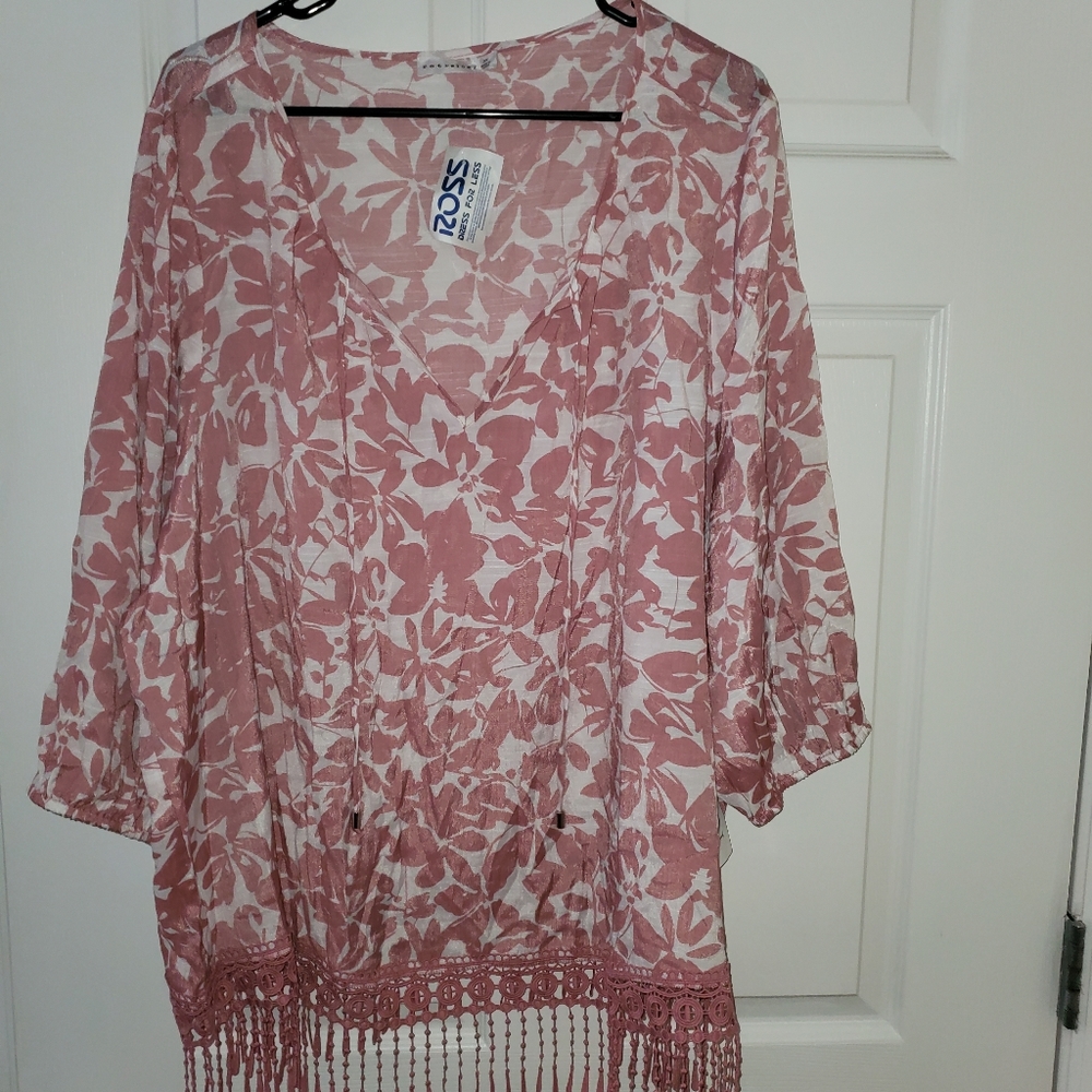 Plus Size Blouse with fringe